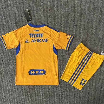 Alternative view of Tigres UANL Soccer Jersey Home Kids Kit Jersey+Shorts 2025/26