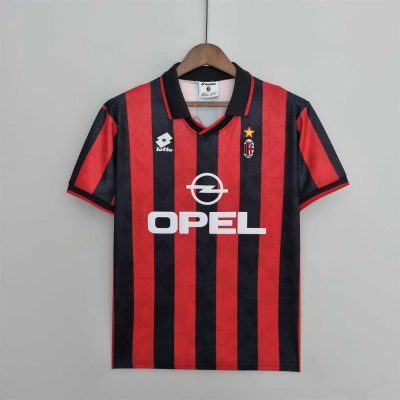 Alternative view of Maldini #3 AC Milan Retro Soccer Jersey Home Shirt 1995/96