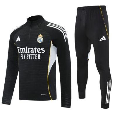 Real Madrid Training Kit (Sweatshirt+Pants) Black 2025/26 - Player Version
