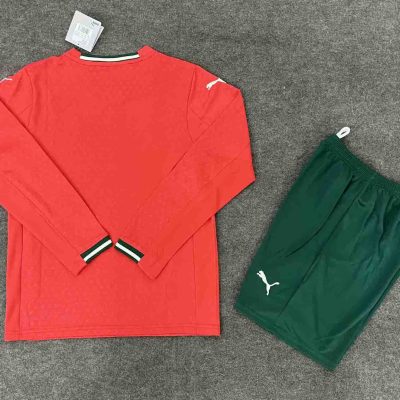 Alternative view of Portugal Home Football Uniform Kids Kit Jersey+Shorts Long Sleeve 2025