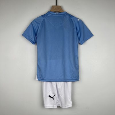 Alternative view of Manchester City Football Jersey Home Kids Kit Jersey+Shorts 2023/24