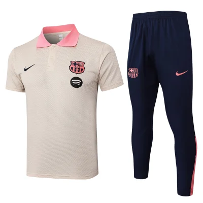 Barcelona Training Kit (Polo+Pants) Beige 2025/26