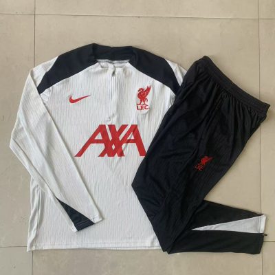 Alternative view of Kids Liverpool Training Kit (Sweatshirt+Pants) Light Gray 2025/26