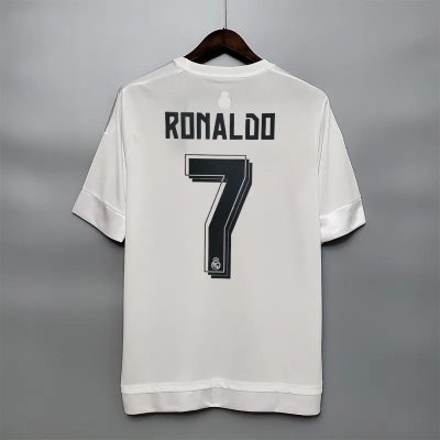 Ronaldo #7 Real Madrid Retro Jersey Home Soccer Shirt 2015/16