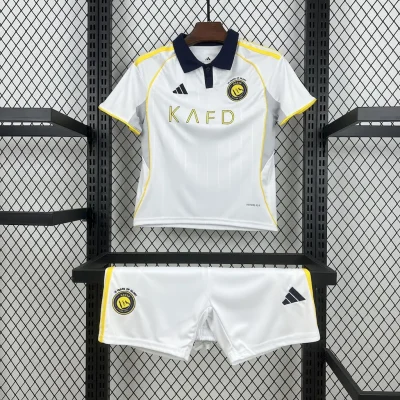 Al Nassr Soccer Jersey Third Away Kids Kit Jersey+Shorts 2025/26