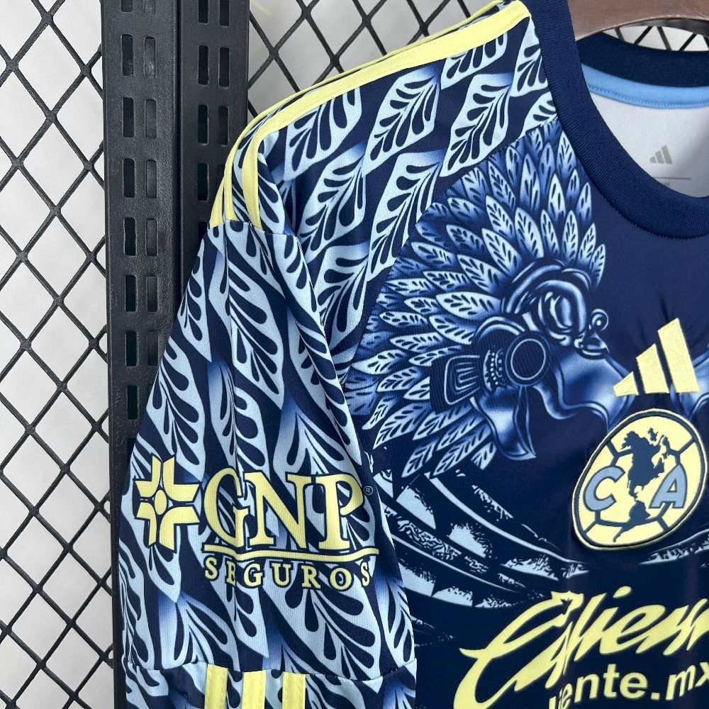 Club America Soccer Jersey Away Long Sleeve Custom Shirt 2025/26 - Image 3