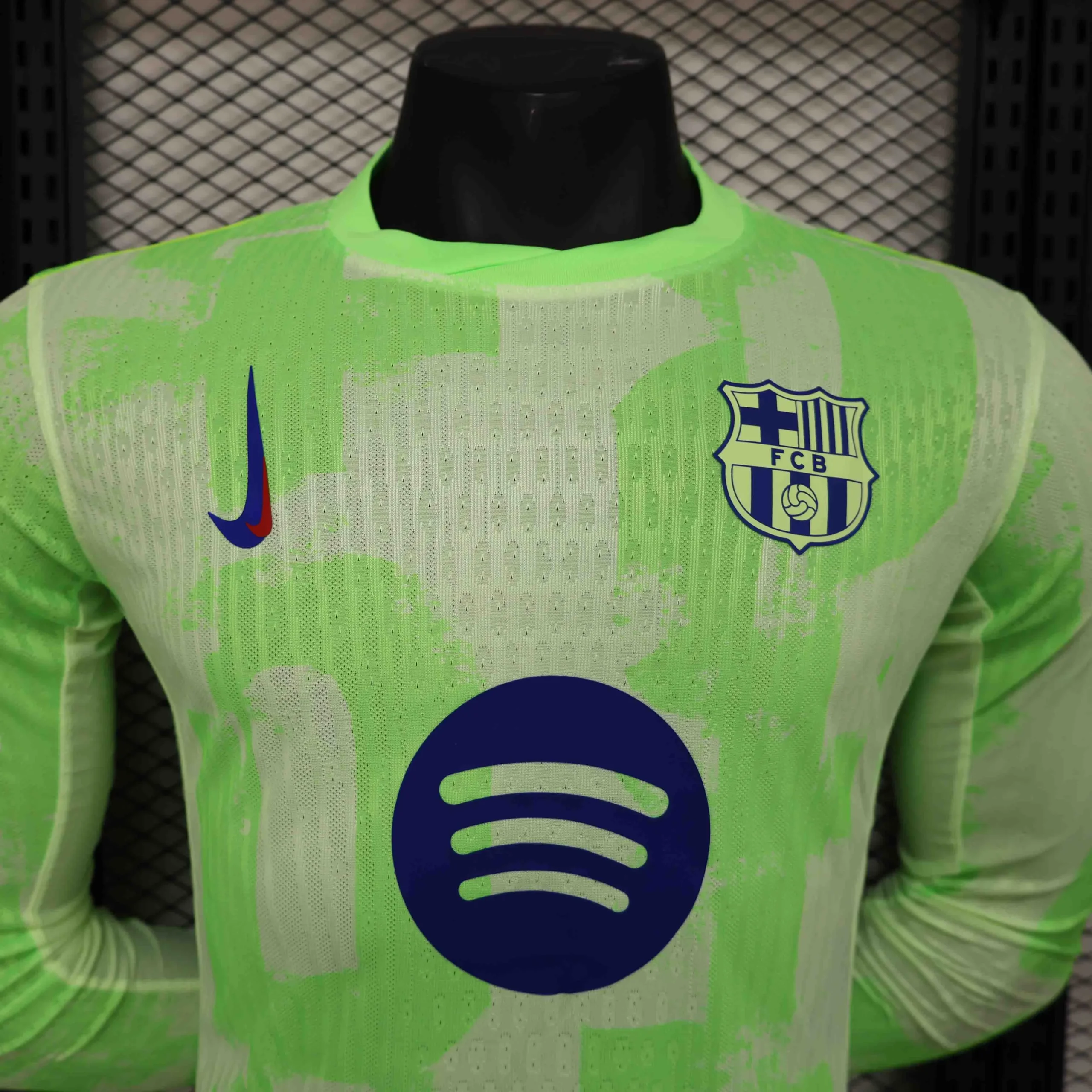 Soccer Jersey Barcelona Third Away Shirt Long Sleeve 2024/25 Spotify Logo Without Text - Image 3