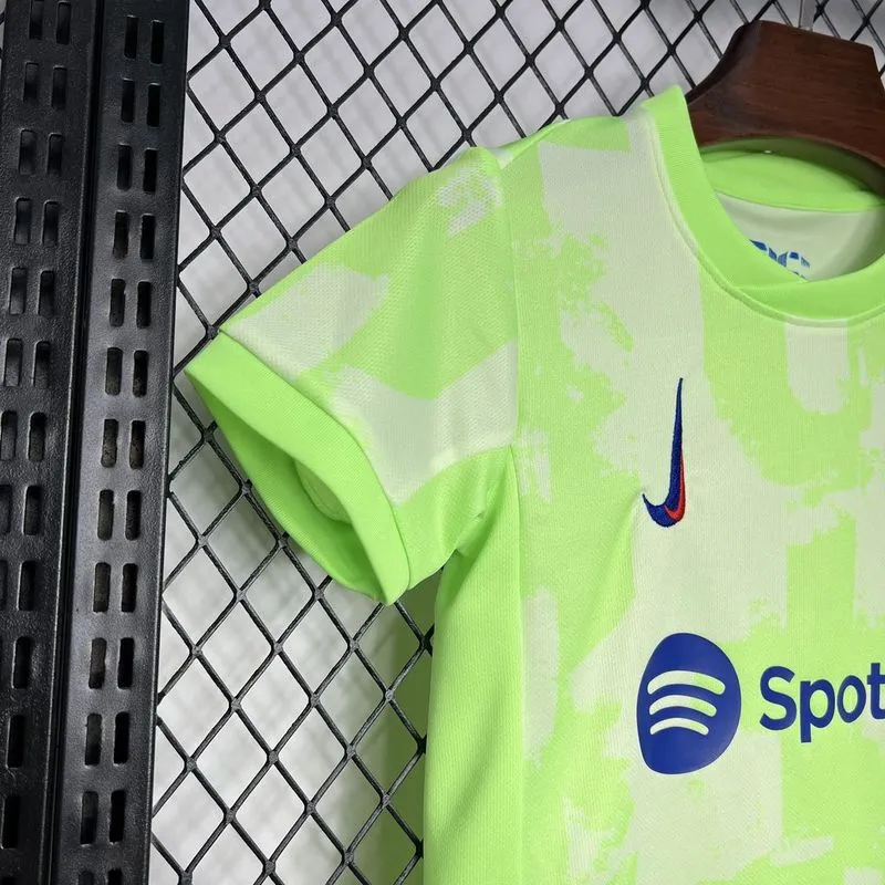 Barcelona Soccer Jersey Third Away Kids Kit Jersey+Shorts 2024/25 Spotify Logo Without Text - Image 4