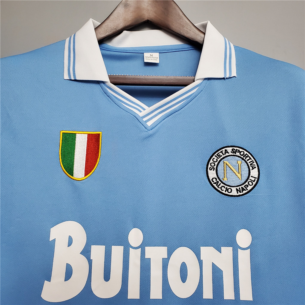 Napoli Retro Soccer Jersey Home Custom Shirt 1986-87 - Image 3