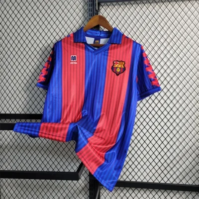 Alternative view of Barcelona Retro Jersey Home Soccer Shirt 1991-92