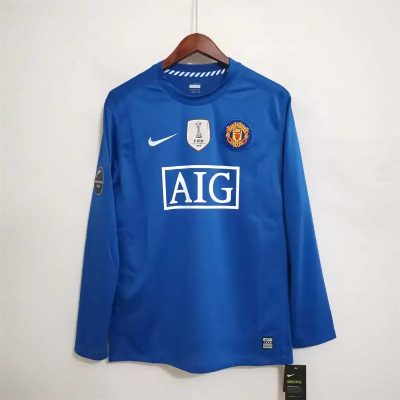 Manchester United Retro Home Long Sleeve Football Jersey Shirt 2008/09