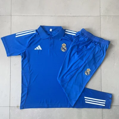 Real Madrid Training Kit (Polo+Pants) Blue 2025/26