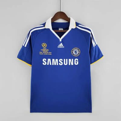 Chelsea Retro Football Jersey Home Shirt UCL Final 2007-08