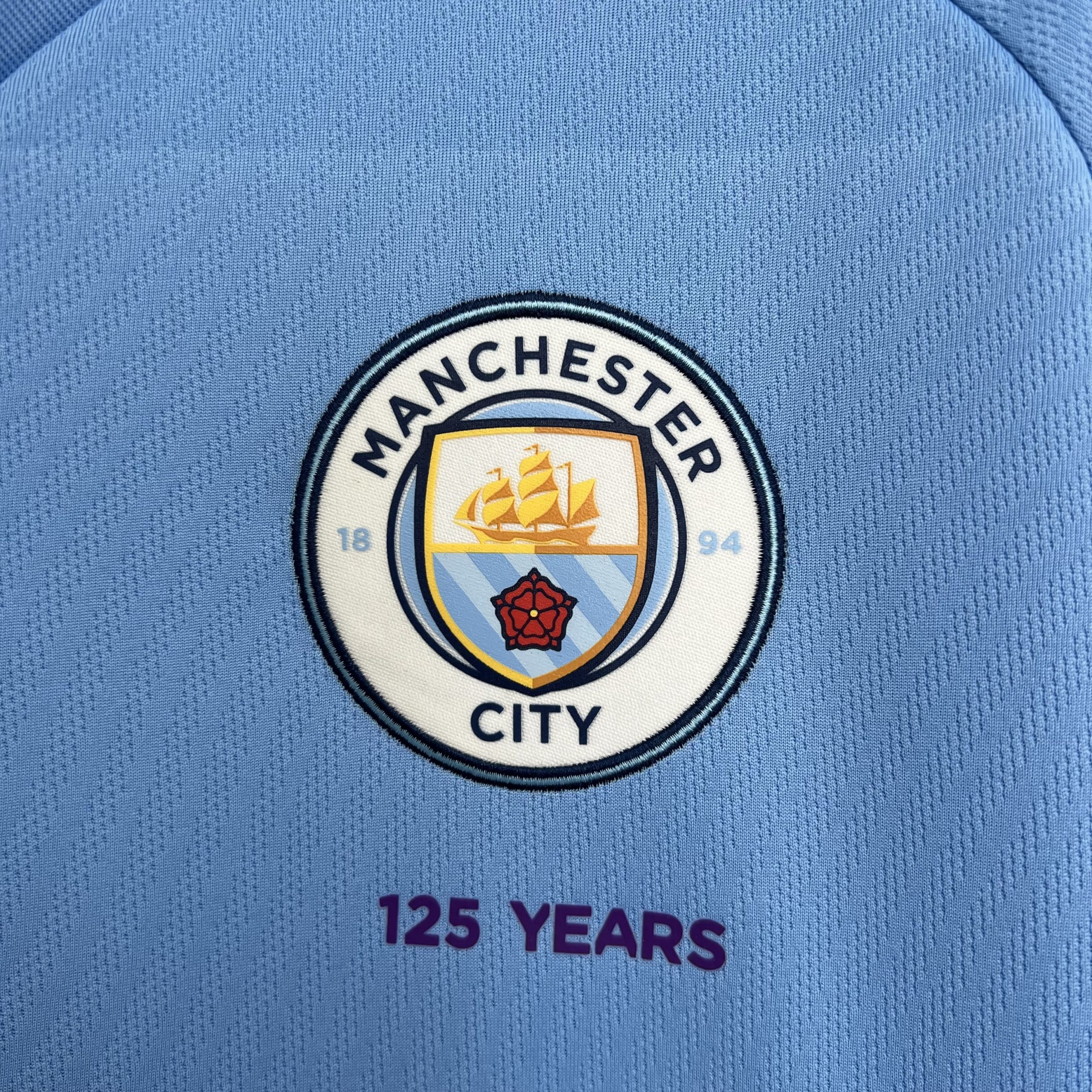 Manchester City Retro Football Jersey Home Shirt 2019/20 - Image 6