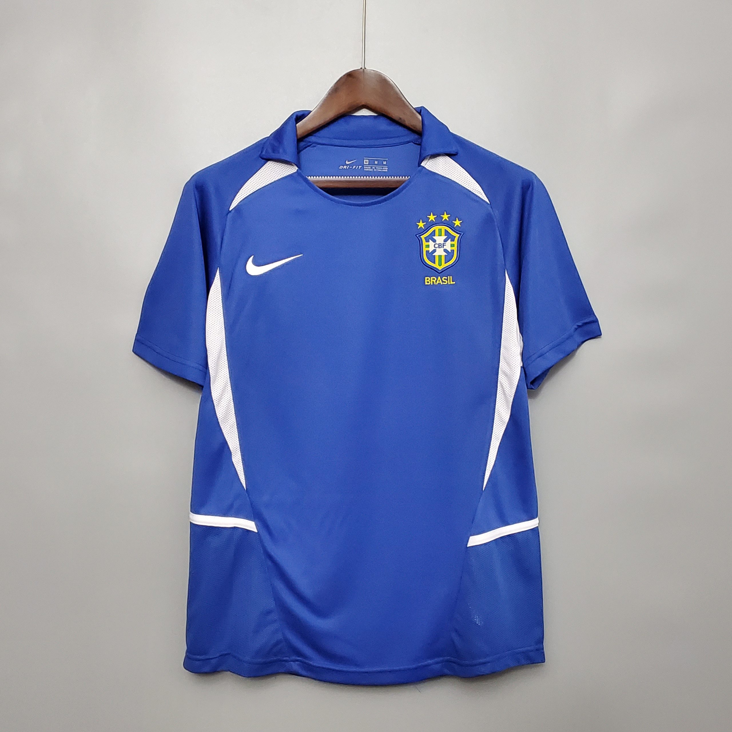 Brazil Retro Jersey Custom Away Soccer Jersey World Cup 2002