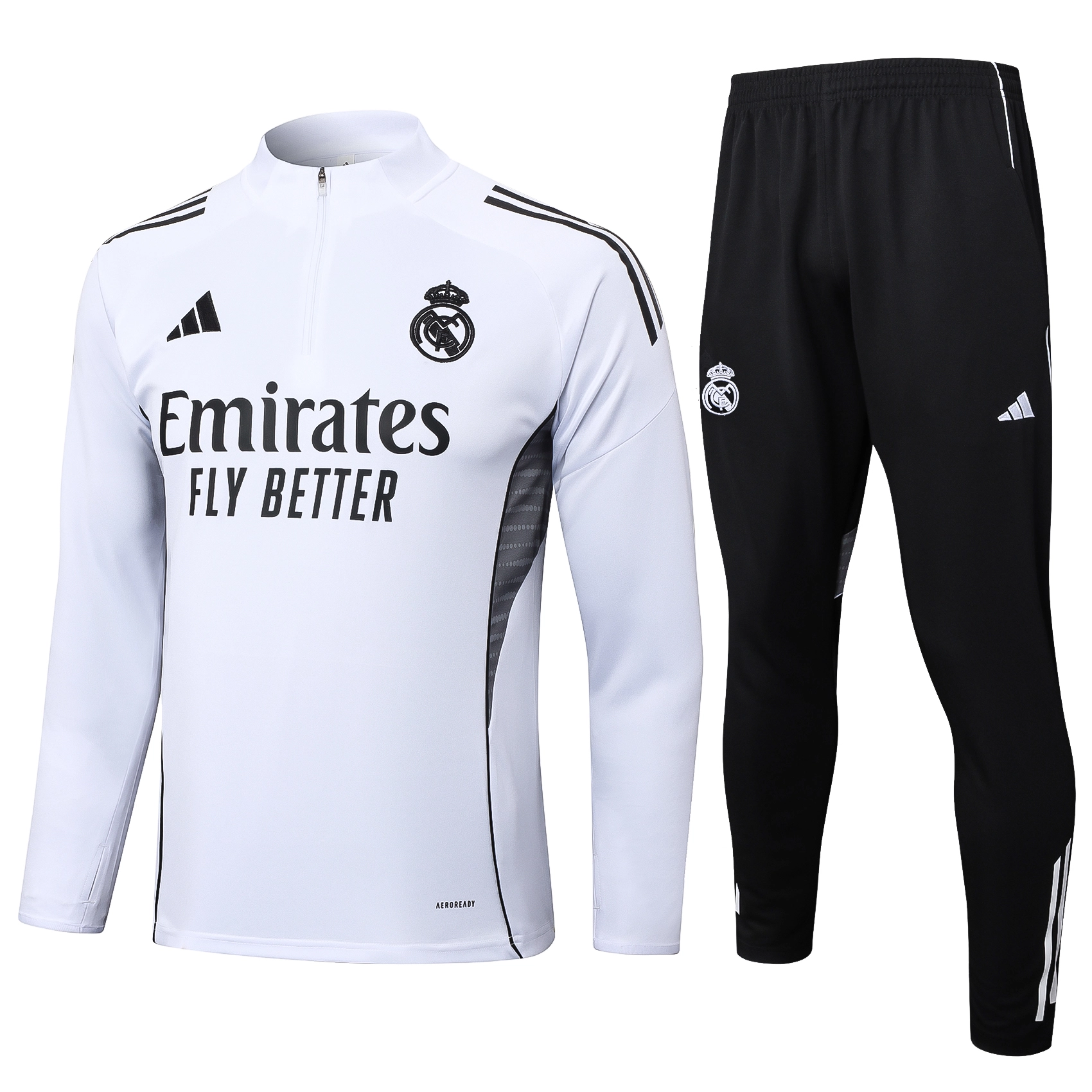 Real Madrid Training Kit (Sweatshirt+Pants) White 2025/26