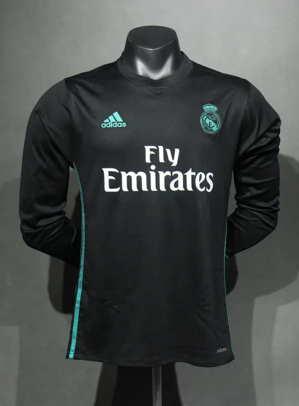 Real Madrid Retro Jersey Away Long Sleeve Soccer Shirt 2017/18
