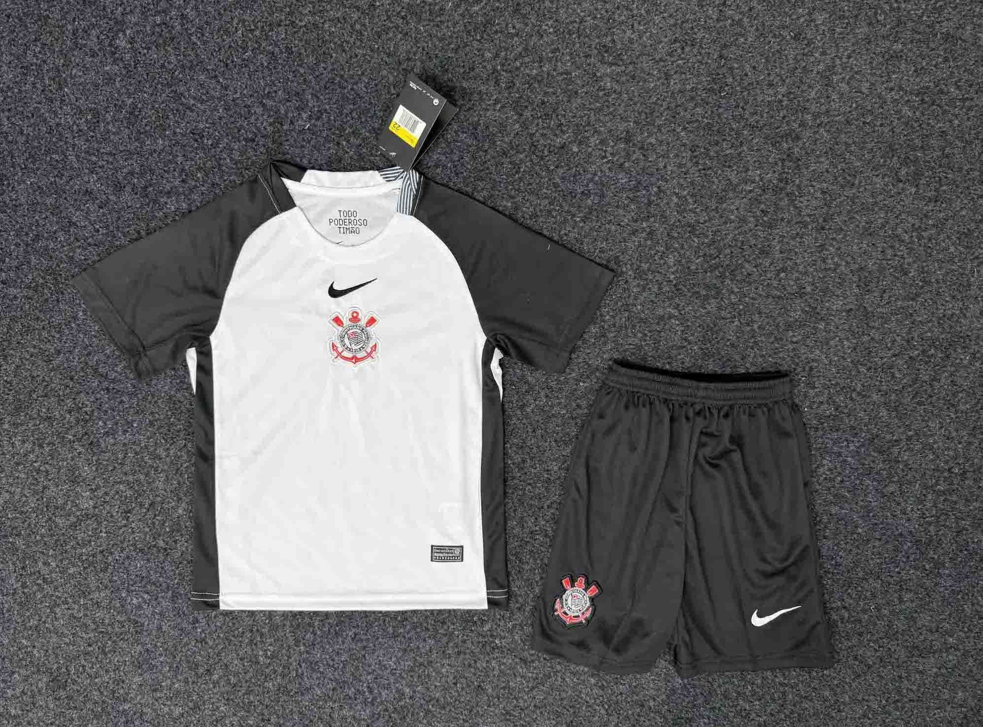 Corinthians Soccer Jersey Home Kids Kit Jersey+Shorts 2025