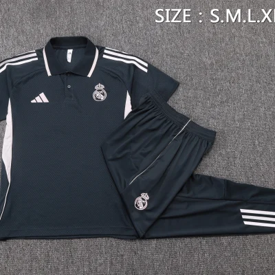 Alternative view of Real Madrid Training Kit (Polo+Pants) Gray 2025/26