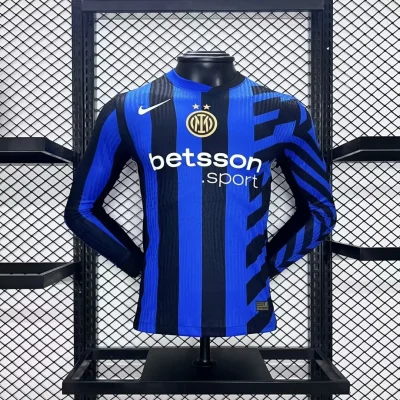 Inter Milan Soccer Jersey Home Long Sleeve Shirt 2024/25