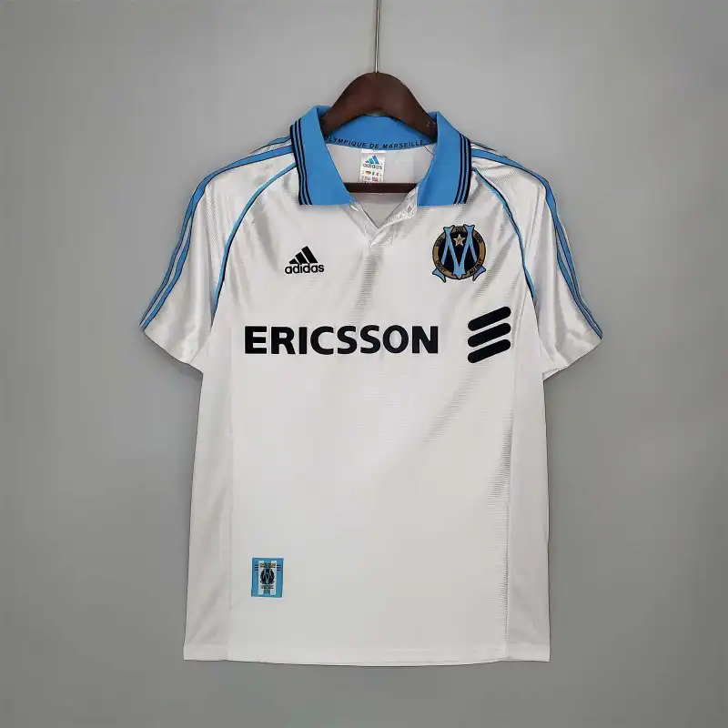 Marseille Retro Soccer Jersey Home Custom Shirt 1998-99