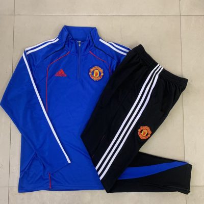 Alternative view of Kids Manchester United Training Kit (Sweatshirt+Pants) Blue 2025/26