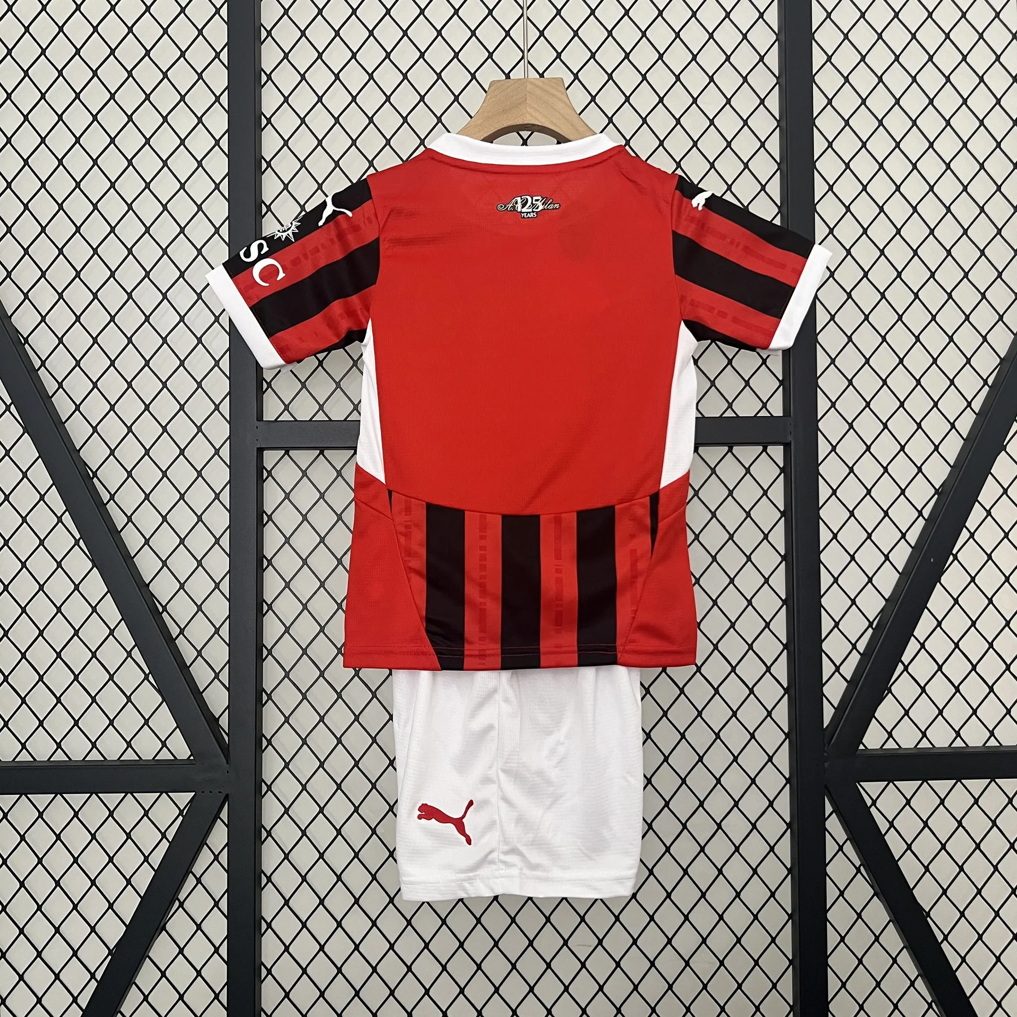 AC Milan Soccer Jersey Home Kids Kit Jersey+Shorts 2024/25 - Image 2
