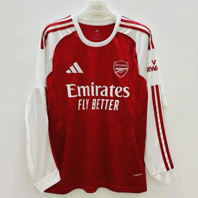 Arsenal Soccer Jersey Home Long Sleeve Custom Shirt 2025/26