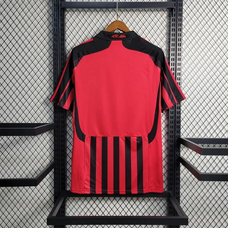 AC Milan Retro Soccer Jersey Home Custom Shirt 2007/08 - Image 2