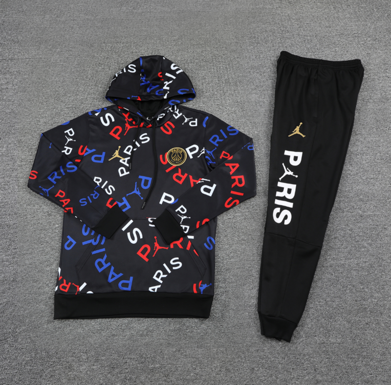 PSG Technical Hoodie Training Kit (Sweatshirt+Pants) Black 2025/26 - Image 3