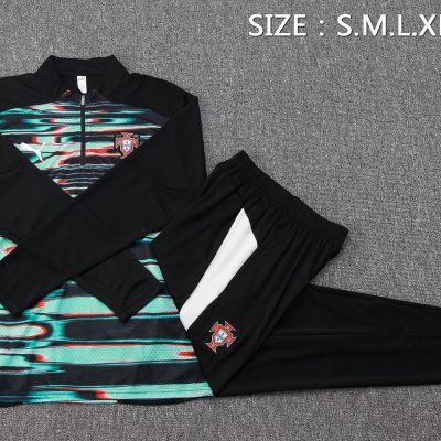 Alternative view of Portugal Training Kit (Sweatshirt+Pants) Black 2025