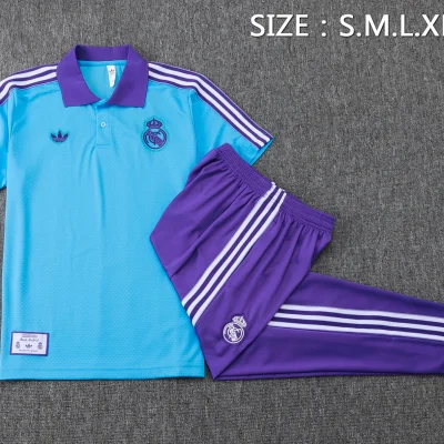 Alternative view of Real Madrid Training Kit (Polo+Pants) Blue 2025/26