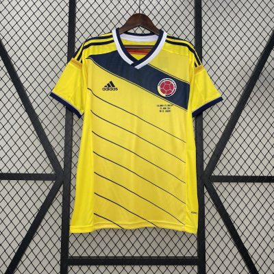 Colombia Retro Soccer Jersey Home Custom Shirt 2014