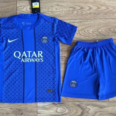 PSG Soccer Jersey Pre-Match Kids Kit Jersey+Shorts 2025/26