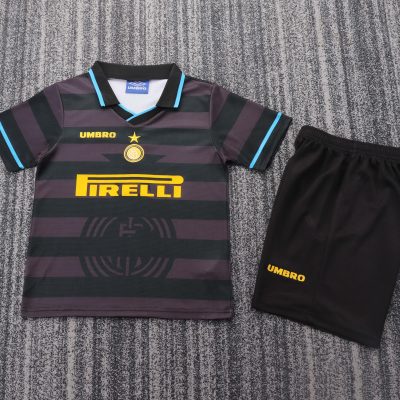 Inter Milan Jersey Third Away Kids Kit Jerseys+Shorts 1997/98