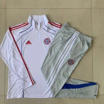 Kids Bayern Munich Training Kit (Sweatshirt+Pants) White 2025/26
