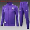 Kids Real Madrid Training Kit (Jacket+Pants) Purple 2025/26