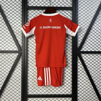 Alternative view of Bayern Munich Home Kids Kit Jerseys+Shorts 2025/26