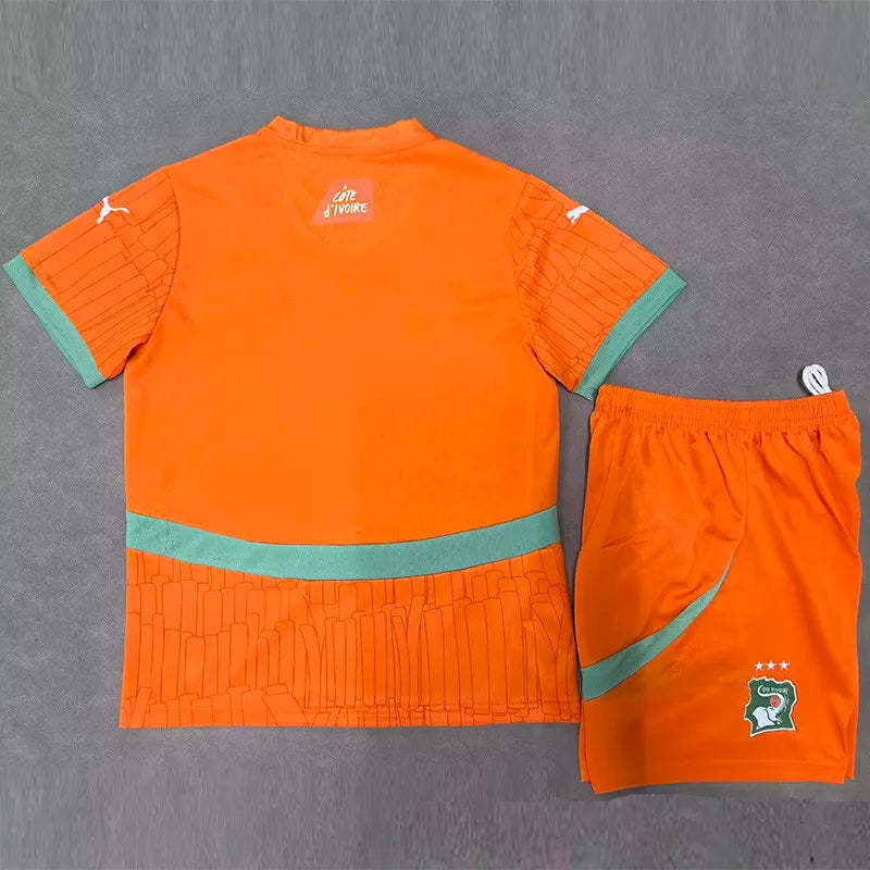 Côte d'Ivoire Soccer Jersey Home Kids Kit Jersey+Shorts 2025 - Image 2