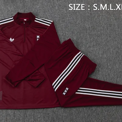 Alternative view of Ajax Training Kit (Sweatshirt+Pants) Deep Red 2025/26