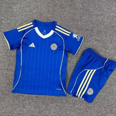 Leicester City Football Jersey Home Kids Kit Jersey+Shorts 2025/26