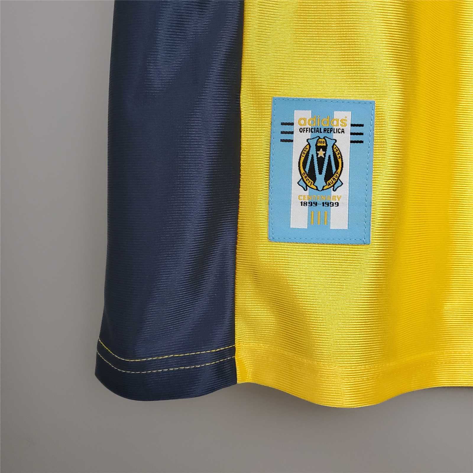 Marseille Retro Soccer Jersey Away Custom Shirt 1998-99 - Image 4