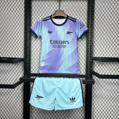 Arsenal Soccer Jersey Third Away Kids Kit Jersey+Shorts 2024/25