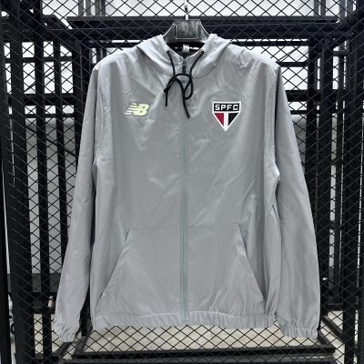 Sao Paulo FC Windbreaker Jacket Black Gray 2025