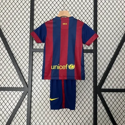 Alternative view of Barcelona Retro Jersey Home Kids Kit Jersey+Shorts 2014-15