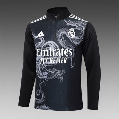 Alternative view of Kids Real Madrid Training Dragon Black Kit (Sweatshirt+Pants) 2024/25