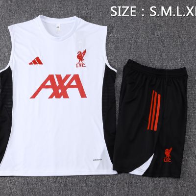 Alternative view of Liverpool Sleeveless Training Kit White 2025/26