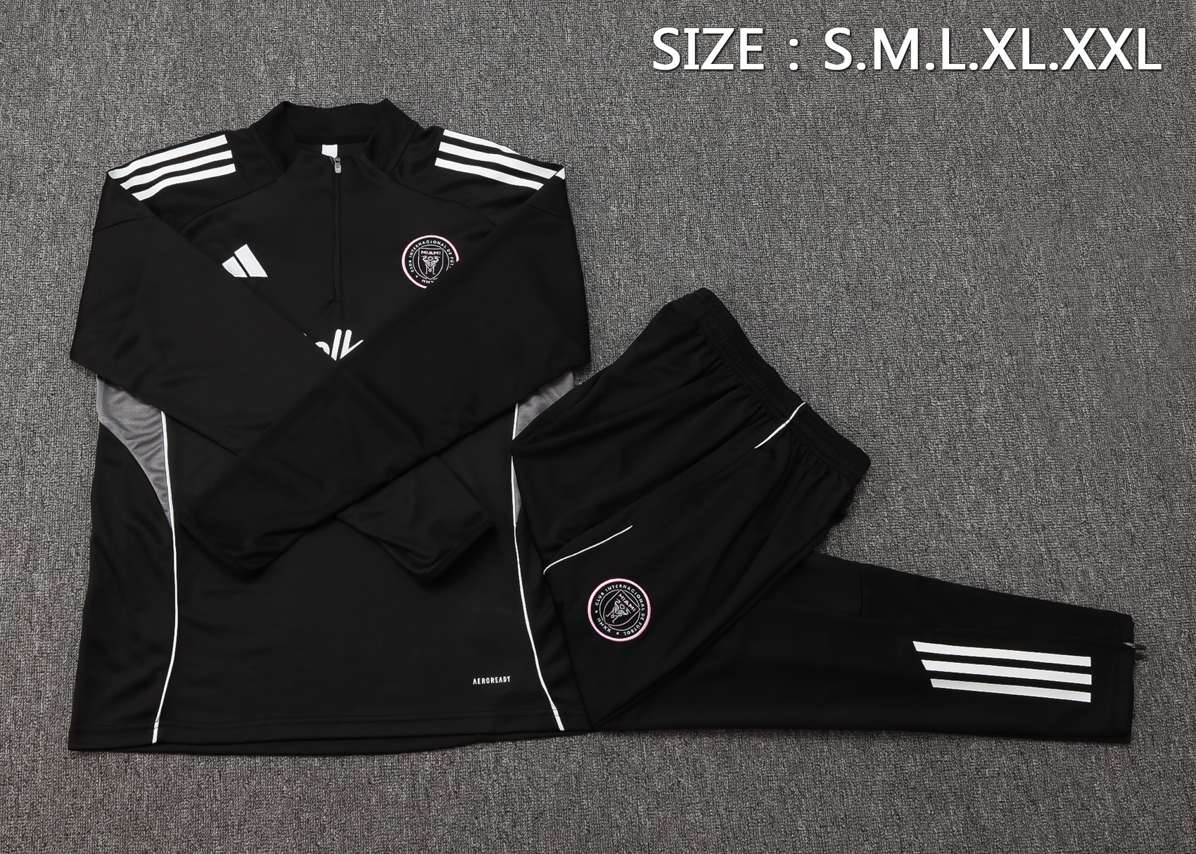 Inter Miami Training Kit (Sweatshirt+Pants) Black 2025 - Image 4