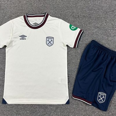 West Ham United Football Jersey Away Kids Kit Jersey+Shorts 2025-26