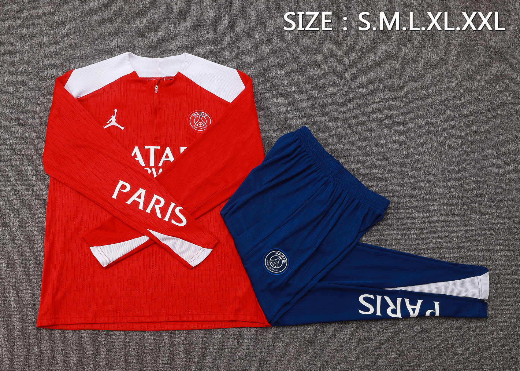PSG Training Kit (Sweatshirt+Pants) Red 2025/26 - Player Version - Image 2